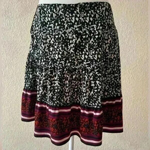 Max Studio Knee Length Tiered Skirt